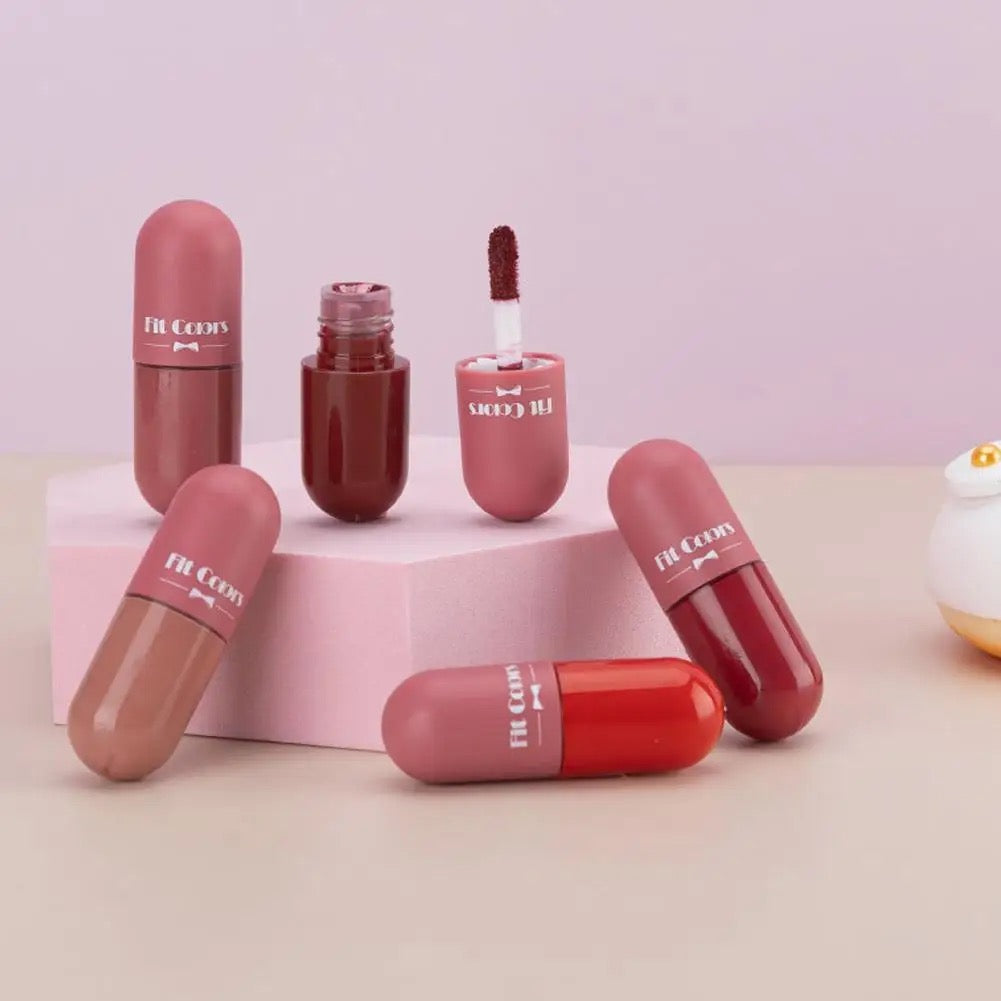 KS-ONE 12 Pcs Mini Capsule Matte Lip Gloss Set ā Hot Lips New Fashion Colors | Zeenora Pakistan