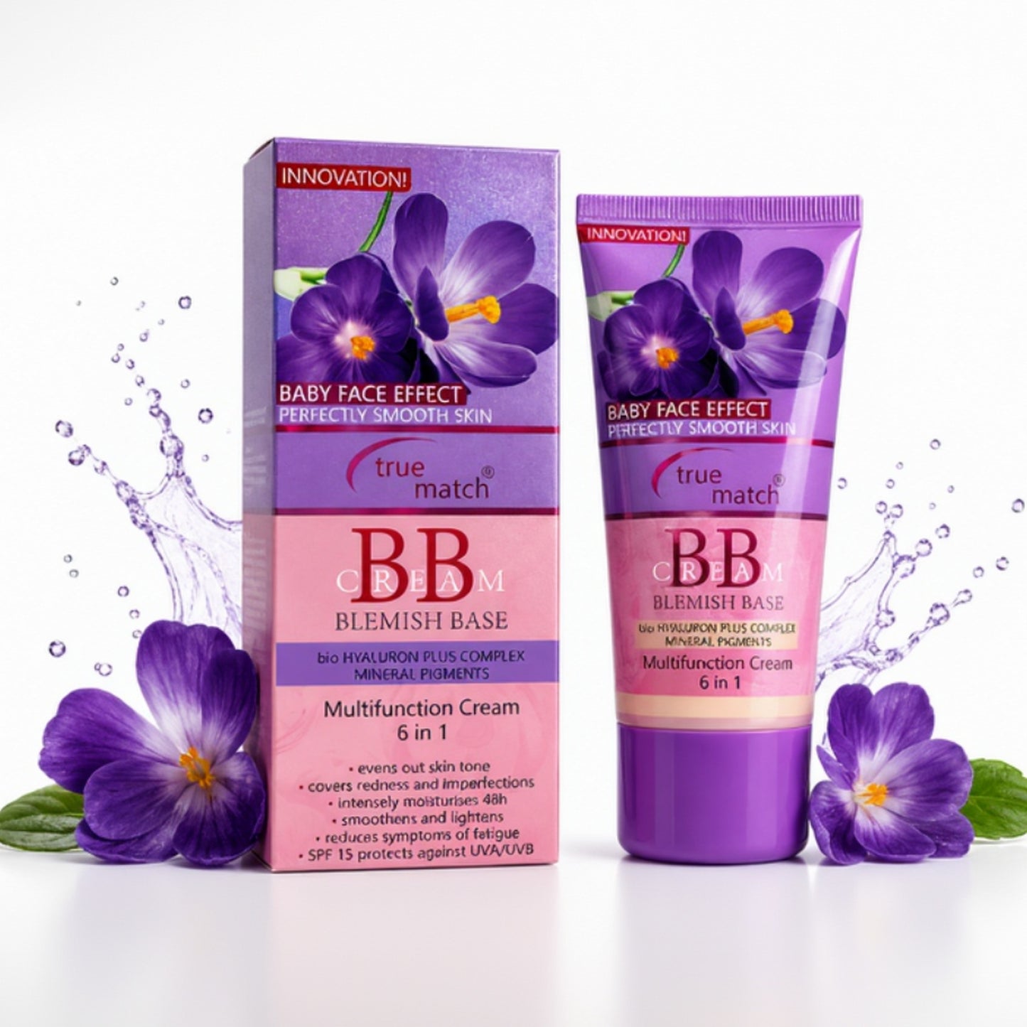 True Match BB Cream – Floral Essence | 6-in-1 Baby Face Effect (SPF 15)