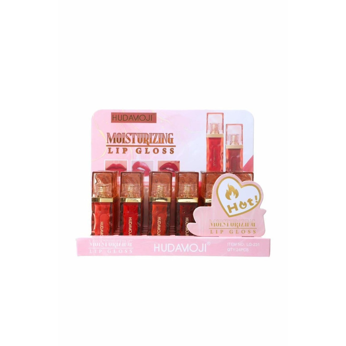 HUDAMOJI Premium Moisturizing Lip Gloss - Long-Lasting Glossy Tint