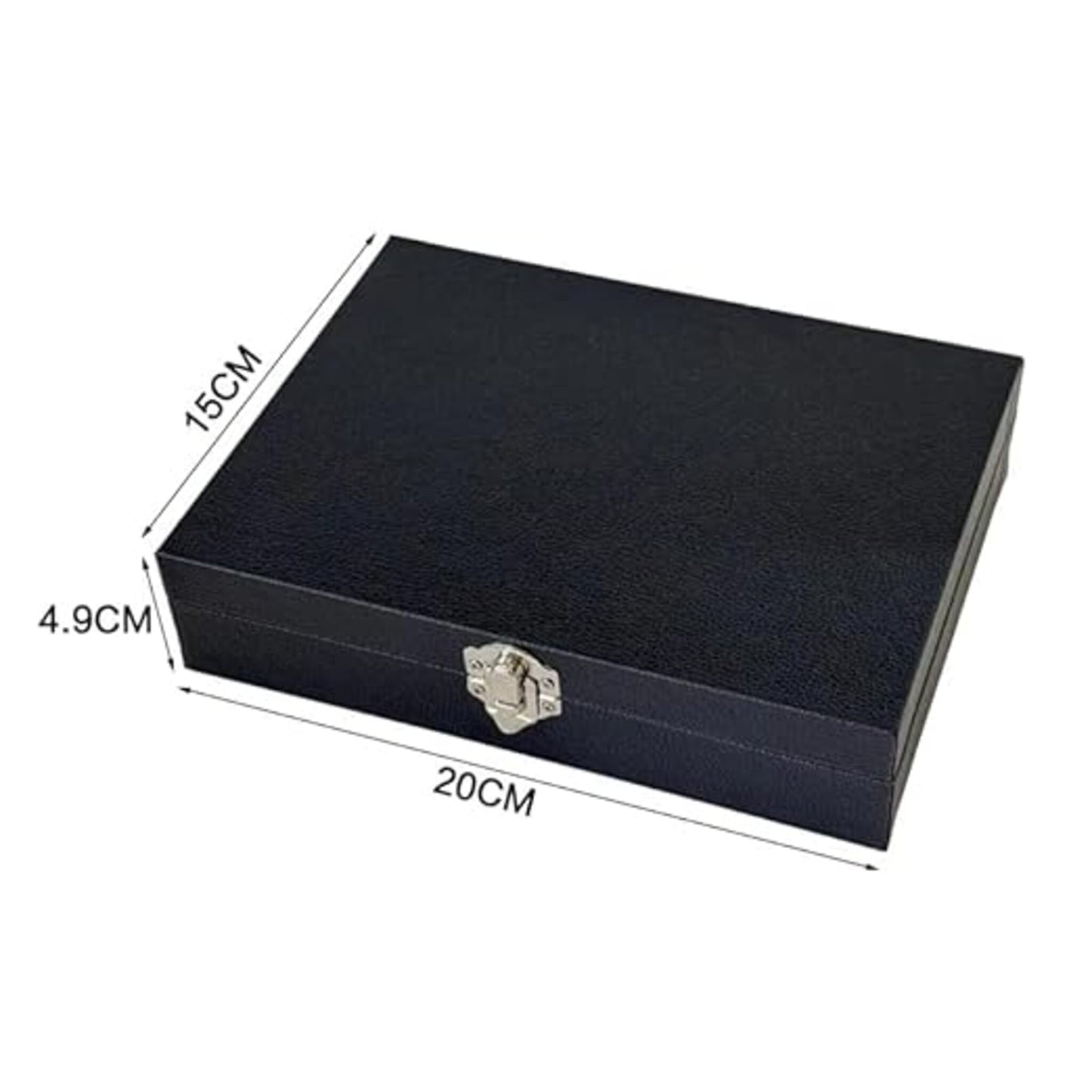 Elegant Leatherette Jewelry & Accessory Storage Box with Metal Clasp (Set of 3 Colors)
