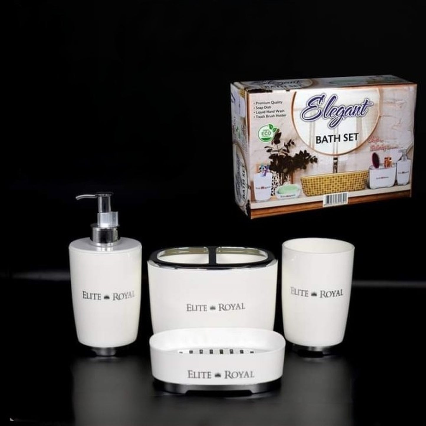 Elite Royal 4-Piece Luxury Bathroom Accessories Set | Zeenora