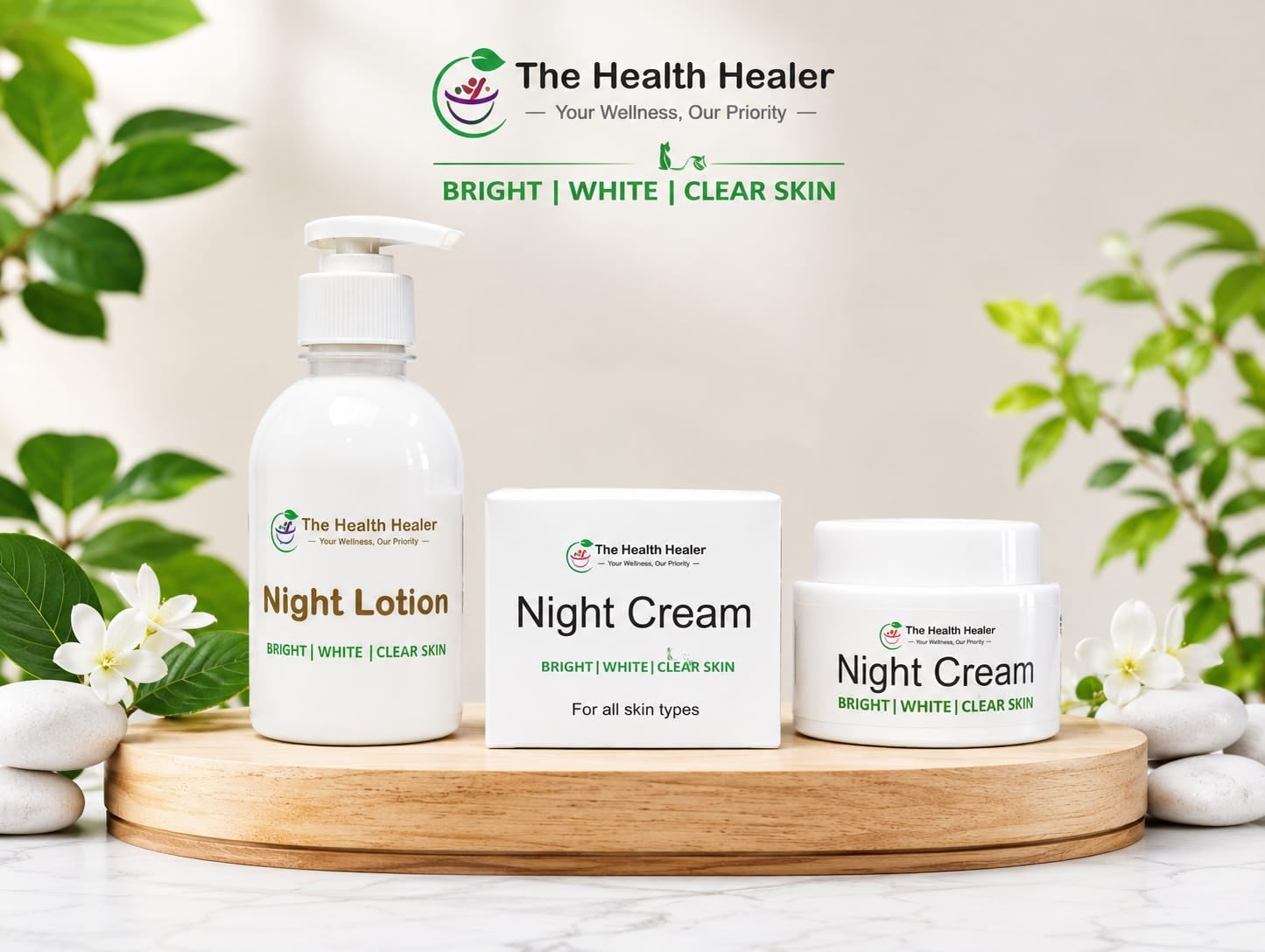 Health Healer Night Glow Routine Set Night Lotion & Cream | Zeenora