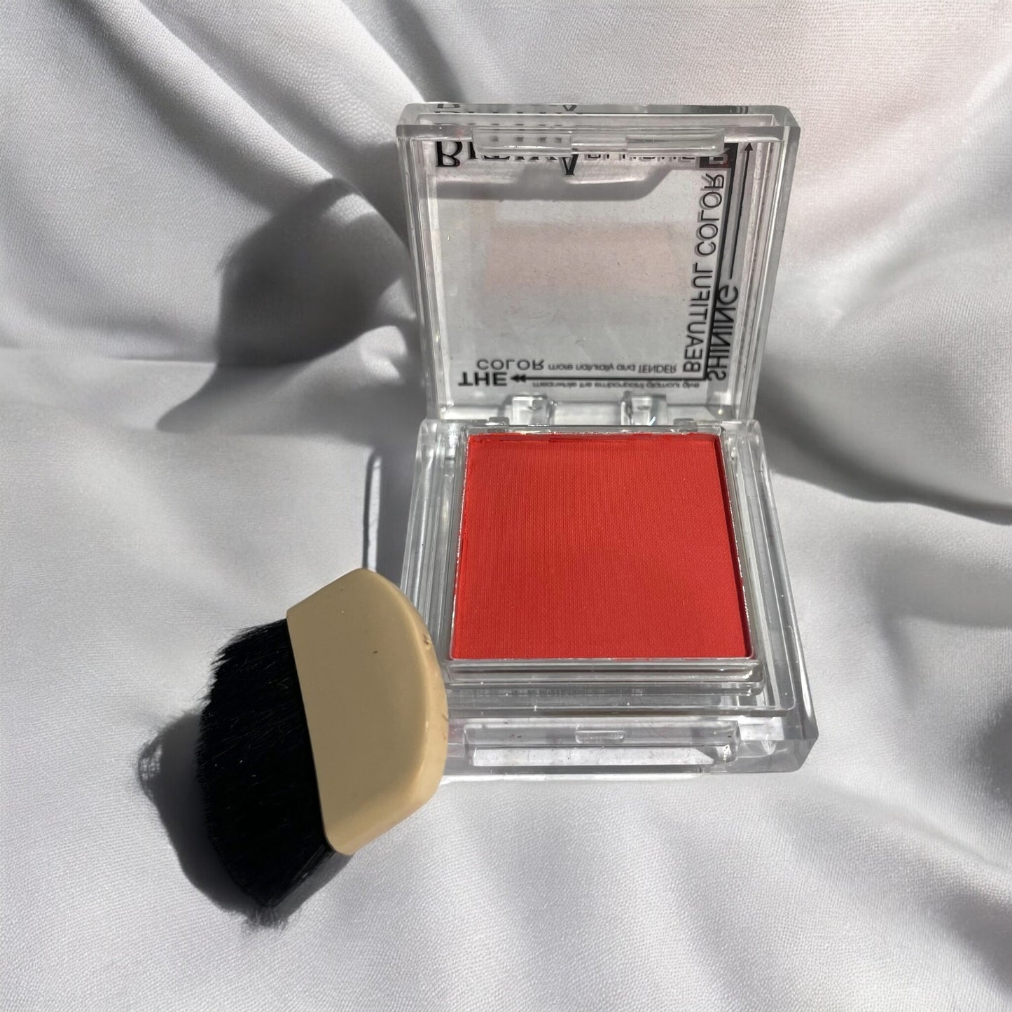 Shining Beautiful Color Velvet Powder Blush On with Mini Brush