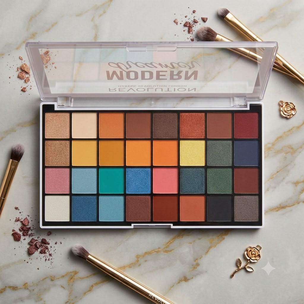 Revolution Modern Dreamer Eyeshadow Palette – 40 Highly Pigmented Vibrant Shades