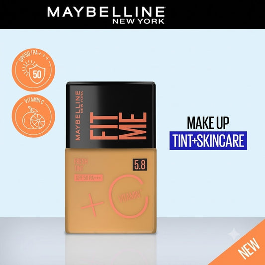 Maybelline Fit Me Fresh Liquid Foundation With Vitamin C & SPF 50 - Shade 2.5, 03, 05  (30ml)