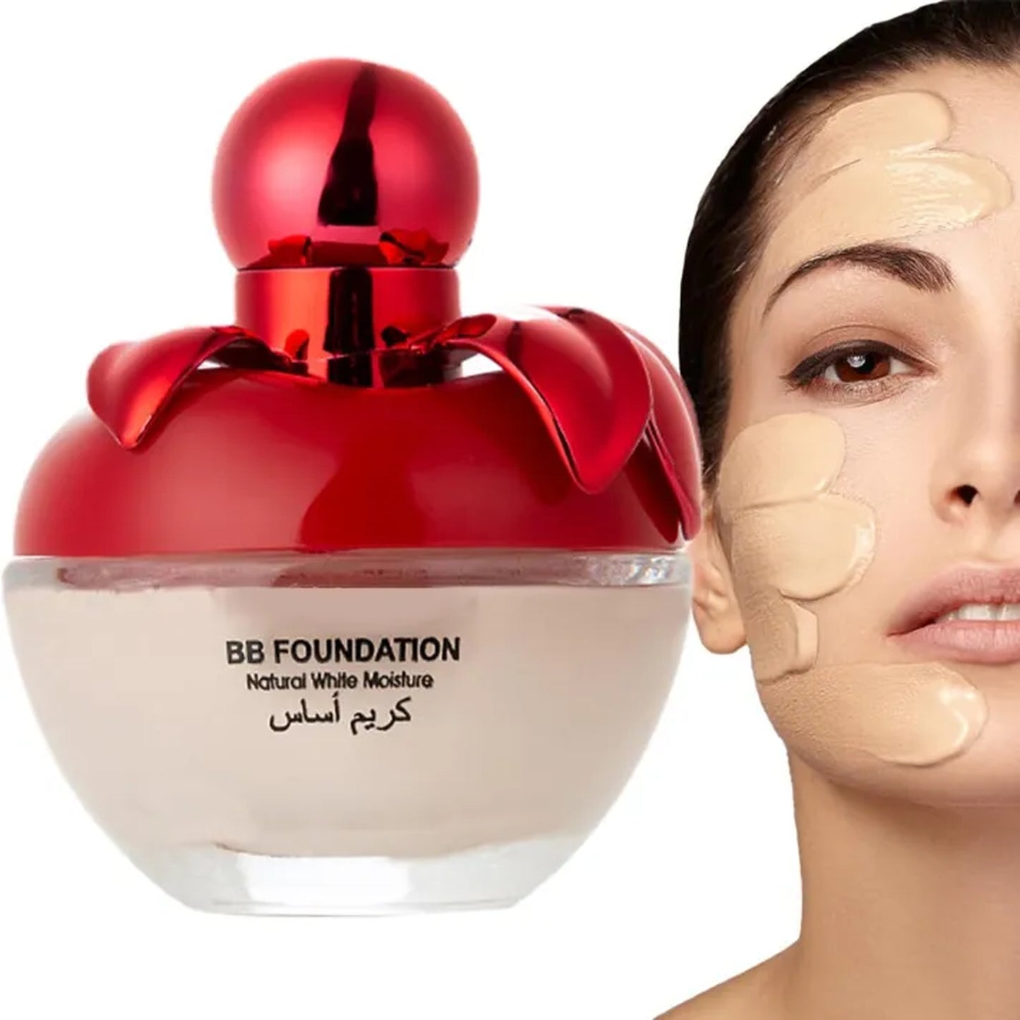 Premium BB Foundation – Natural White Moisture Full Coverage Liquid Base