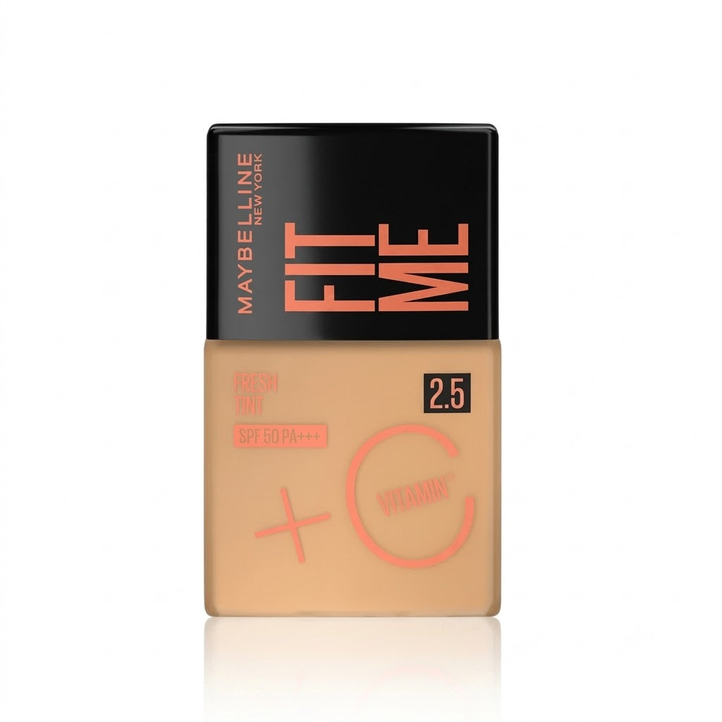 Maybelline Fit Me Fresh Liquid Foundation With Vitamin C & SPF 50 - Shade 2.5, 03, 05  (30ml)