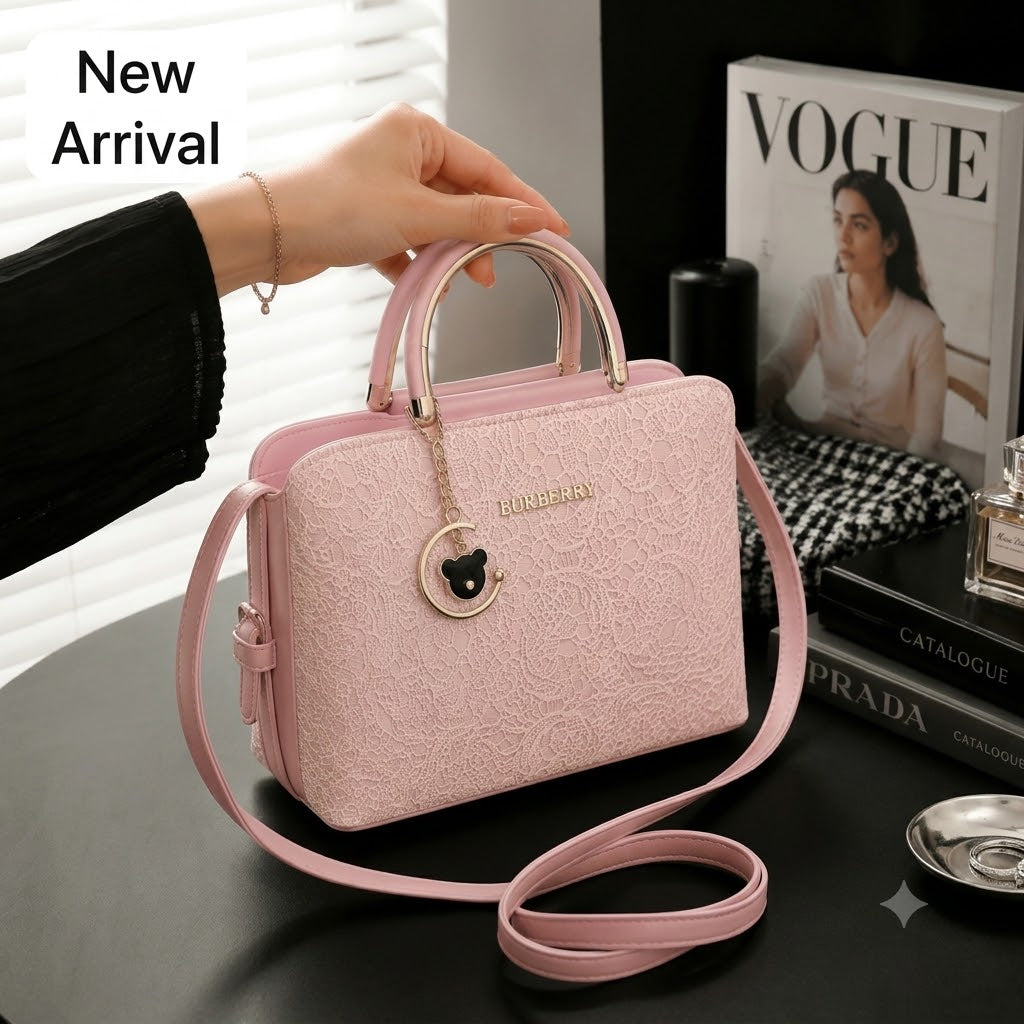 Luxury Floral Lace Handbag with Elegant Charm – Premium Bag for Women