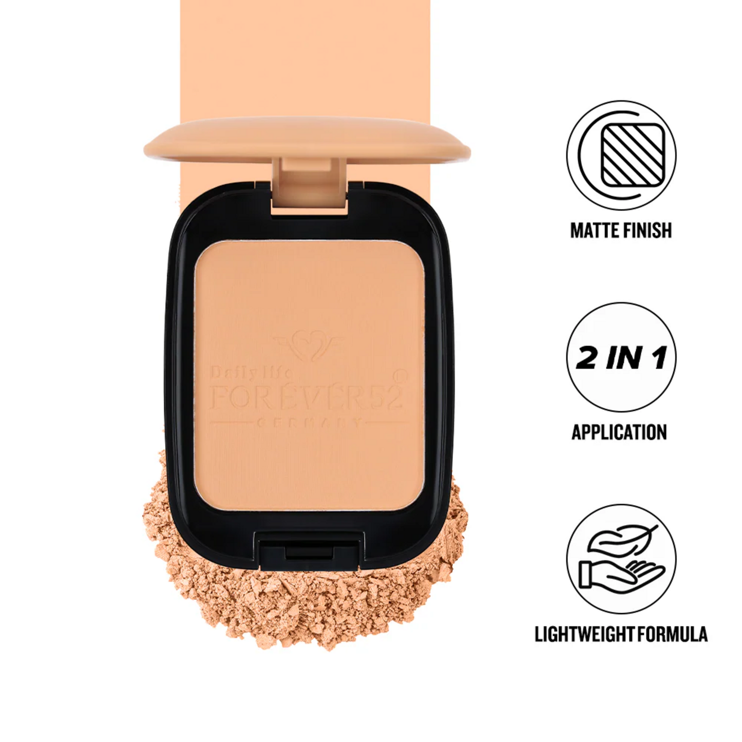 Daily Life Forever52 Two Way Cake Compact Powder – High Coverage (Wet & Dry Formula)