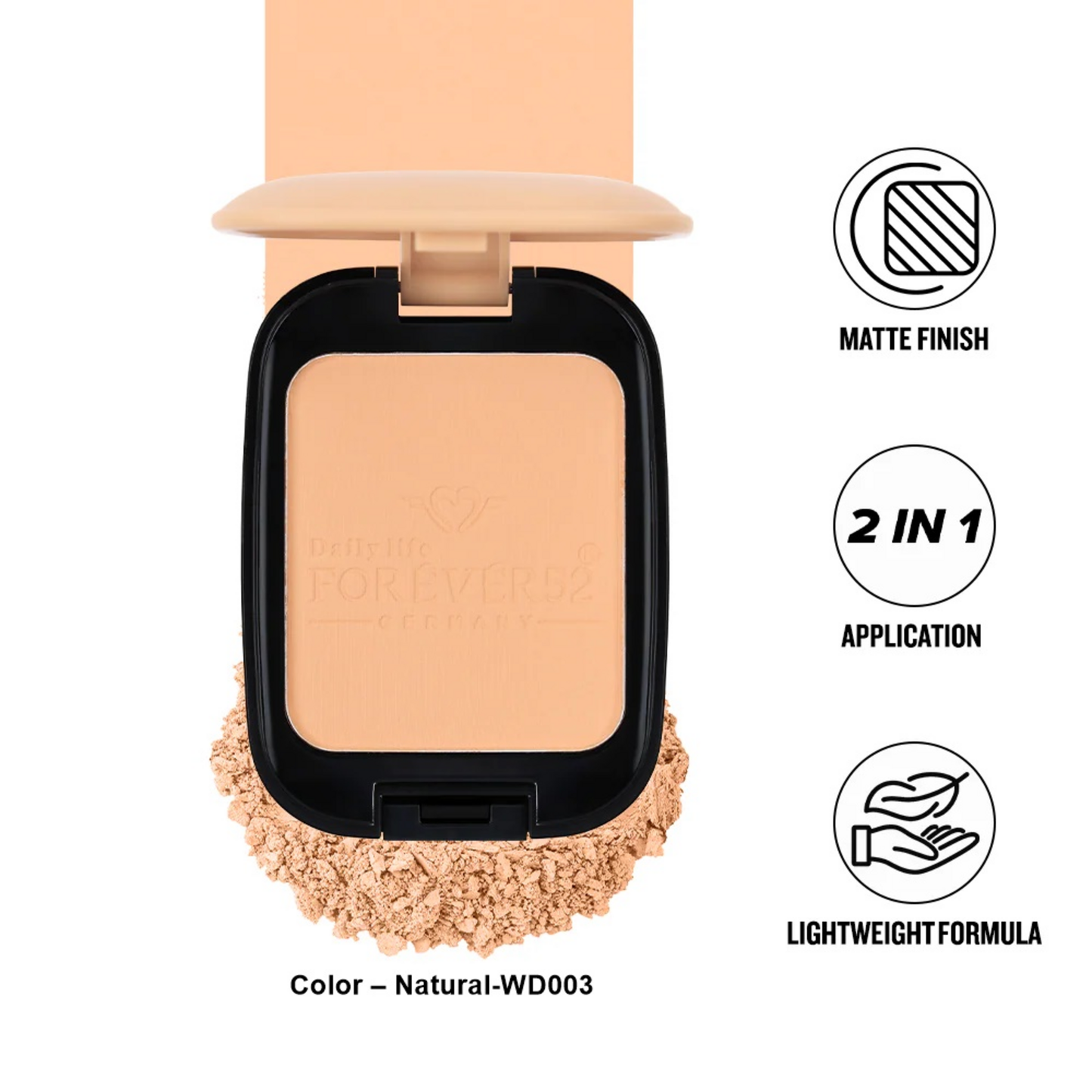 Daily Life Forever52 Two Way Cake Compact Powder – High Coverage (Wet & Dry Formula)