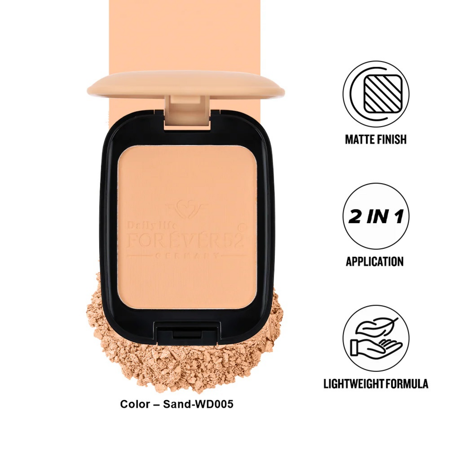 Daily Life Forever52 Two Way Cake Compact Powder – High Coverage (Wet & Dry Formula)