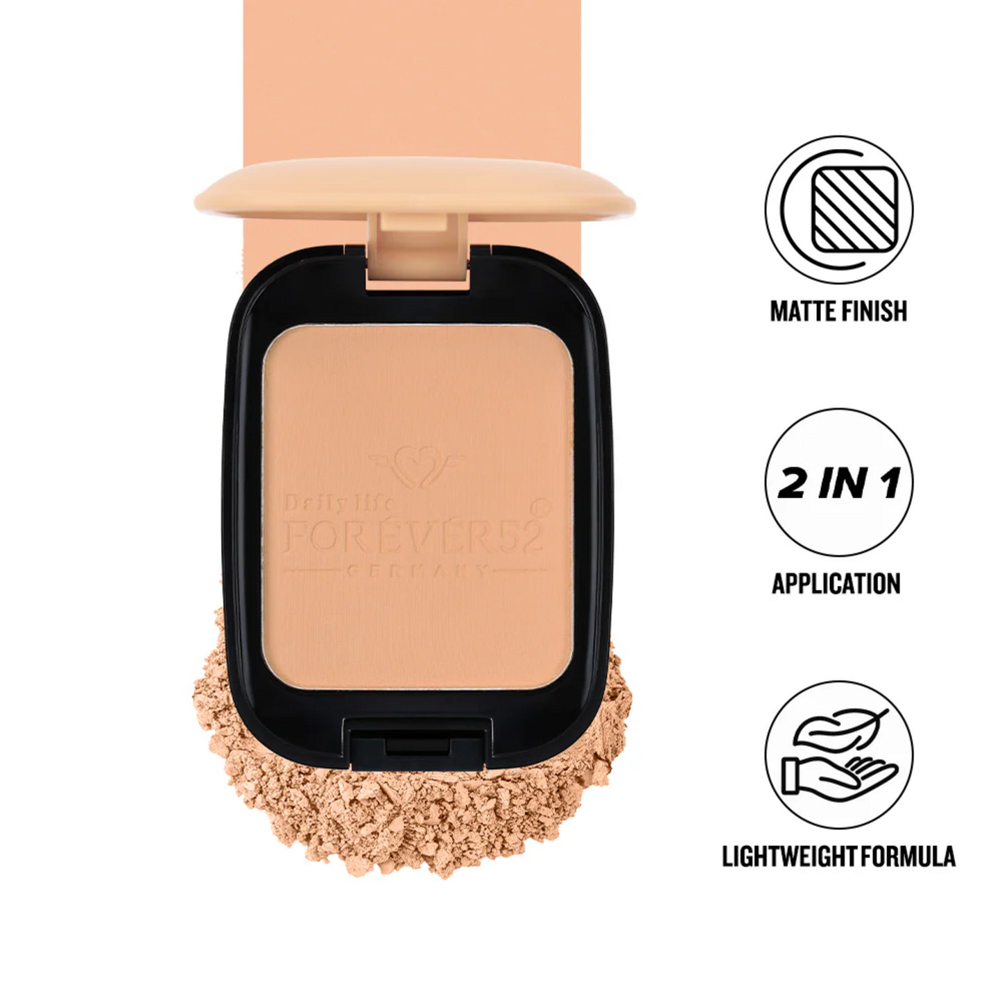 Daily Life Forever52 Two Way Cake Compact Powder – High Coverage (Wet & Dry Formula)