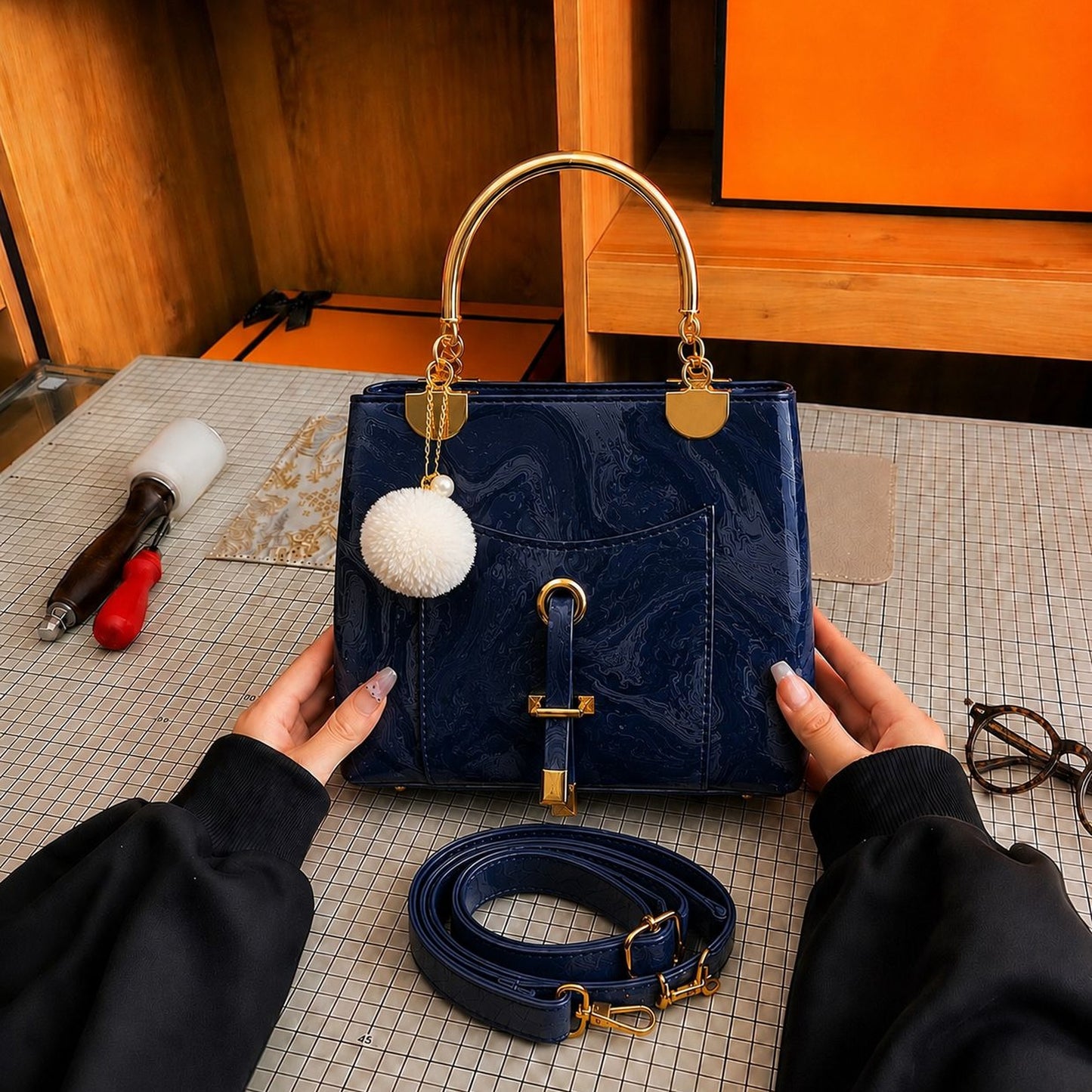Premium Ladies Satchel Handbag - Compact & Stylish Everyday Purse