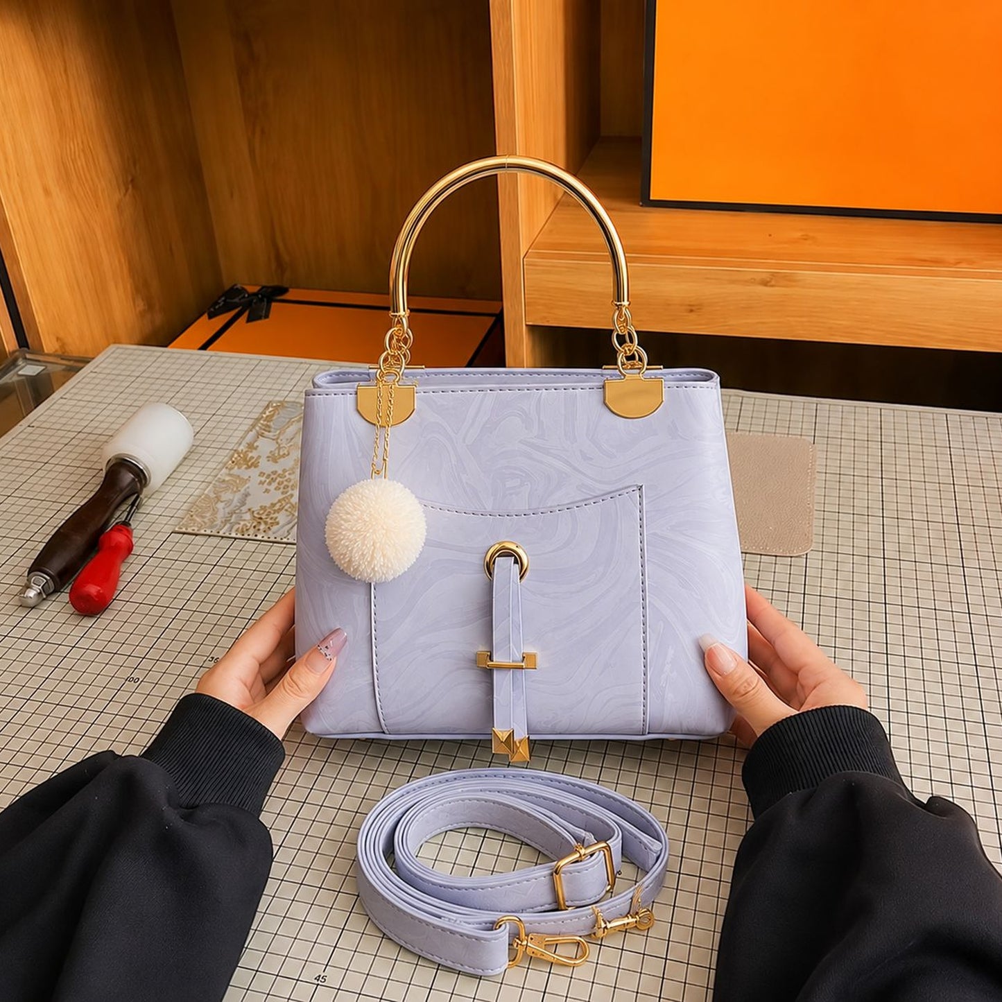 Premium Ladies Satchel Handbag - Compact & Stylish Everyday Purse