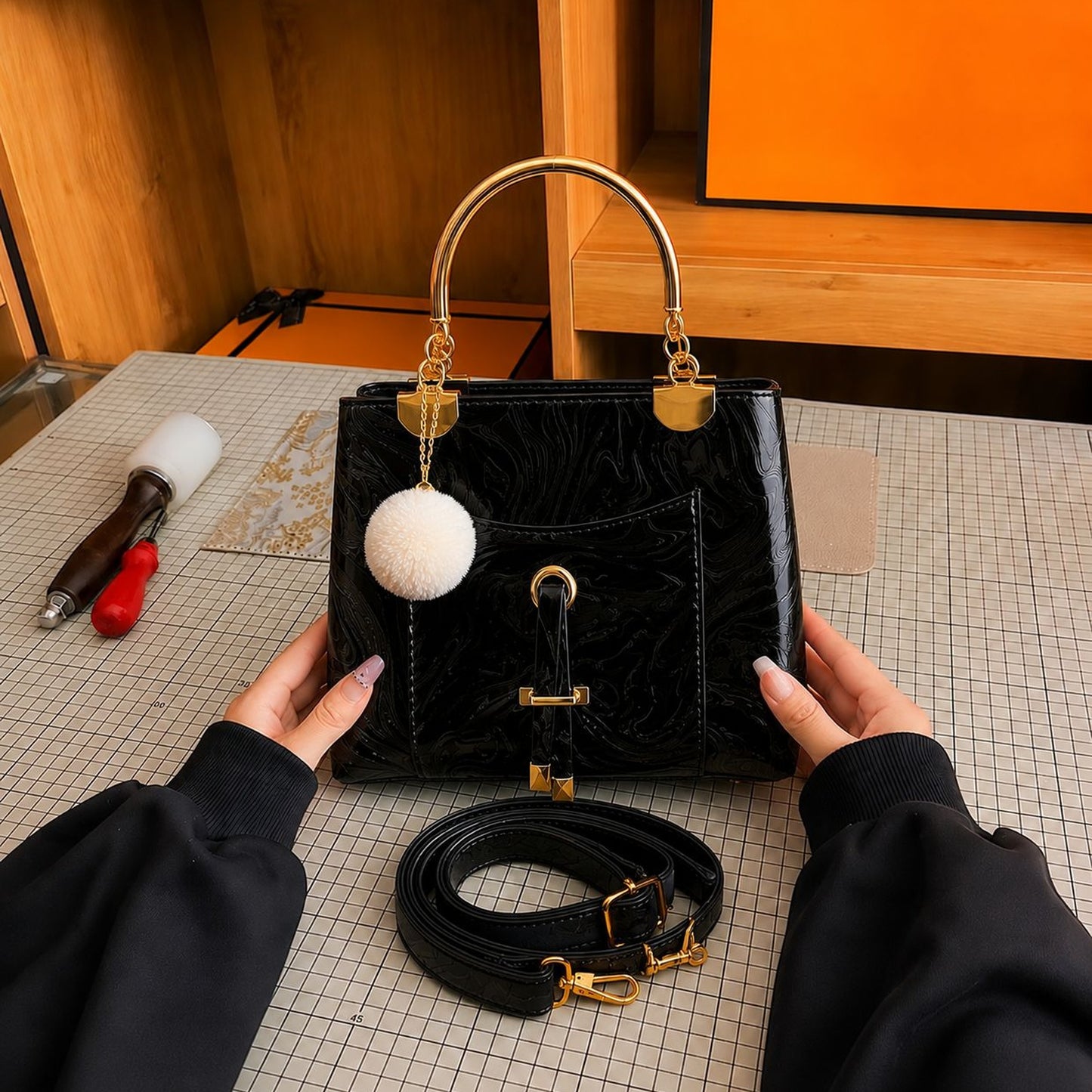 Premium Ladies Satchel Handbag - Compact & Stylish Everyday Purse