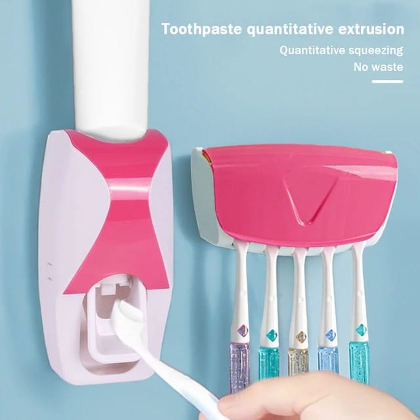 Automatic Toothpaste Squeezer & 5-Slot Toothbrush Holder | Zeenora