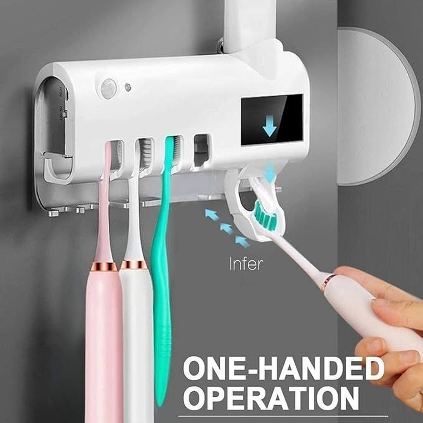 UV Light Toothbrush Disinfectant Holder & Organizer | Zeenora