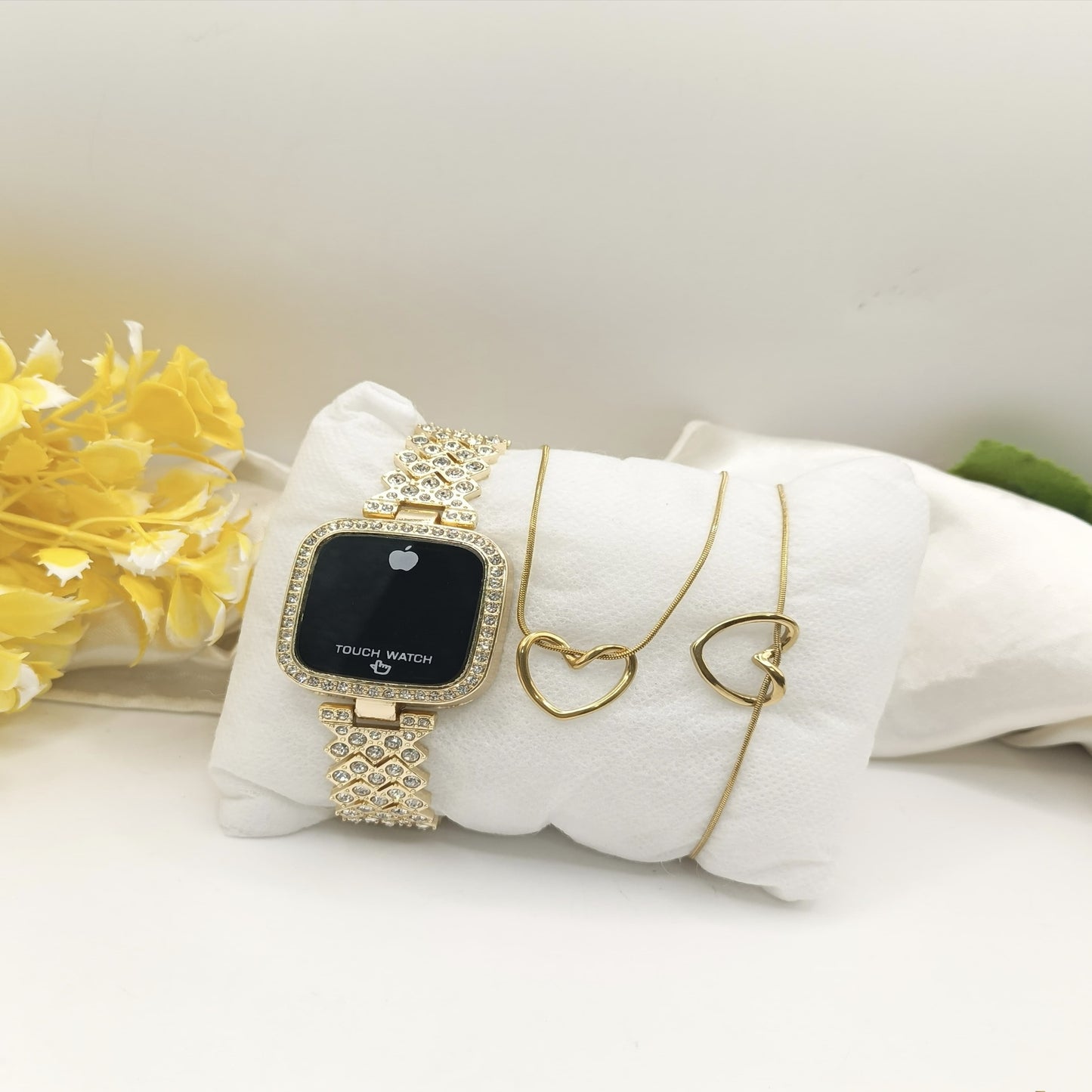 Heart Jewelry Set & Diamond Smart Watch Combo Gift | Zeenora