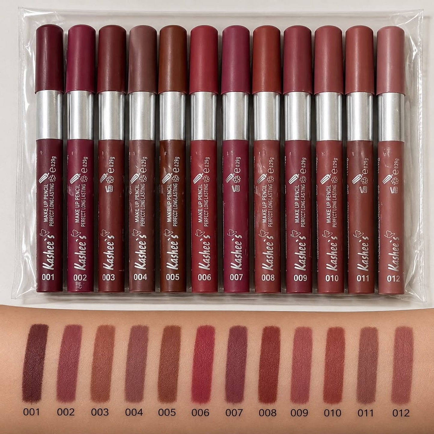Kashee's Perfect Long Lasting Makeup Pencil Set – 12 Rich Matte Shades