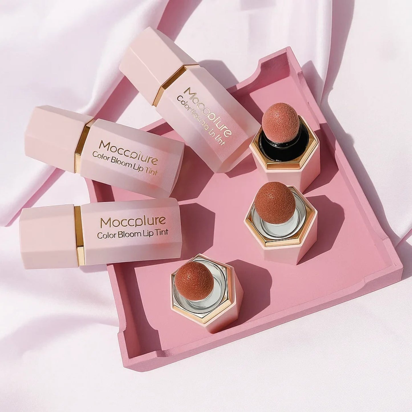 Moccplure Color Bloom Lip Tint & Liquid Blush - Long-Lasting Matte Tint