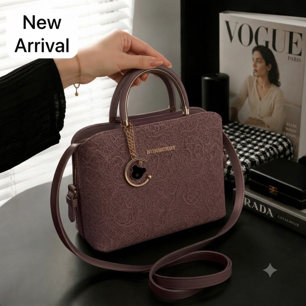Luxury Floral Lace Handbag with Elegant Charm – Premium Bag for Women