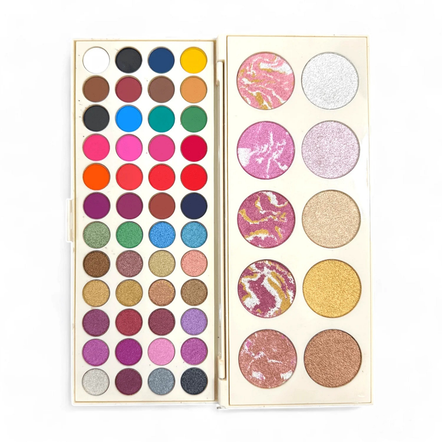 Romantic Color "New The Color Art" Professional Makeup Palette – 48 Eyeshadows + 5 Blusher & Highlighters